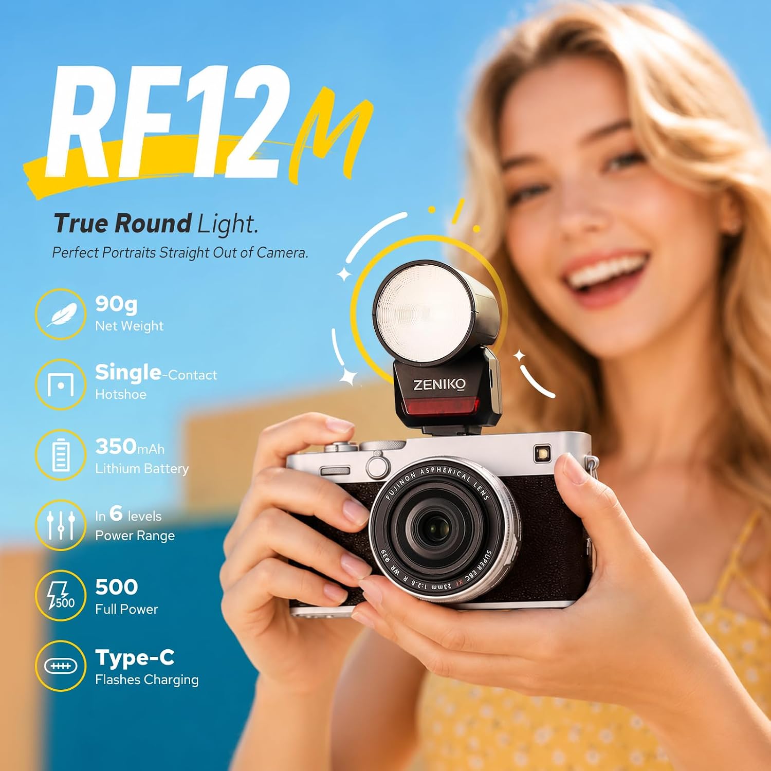 ZENIKO RF12M Mini On-Camera Flash - ZENIKO