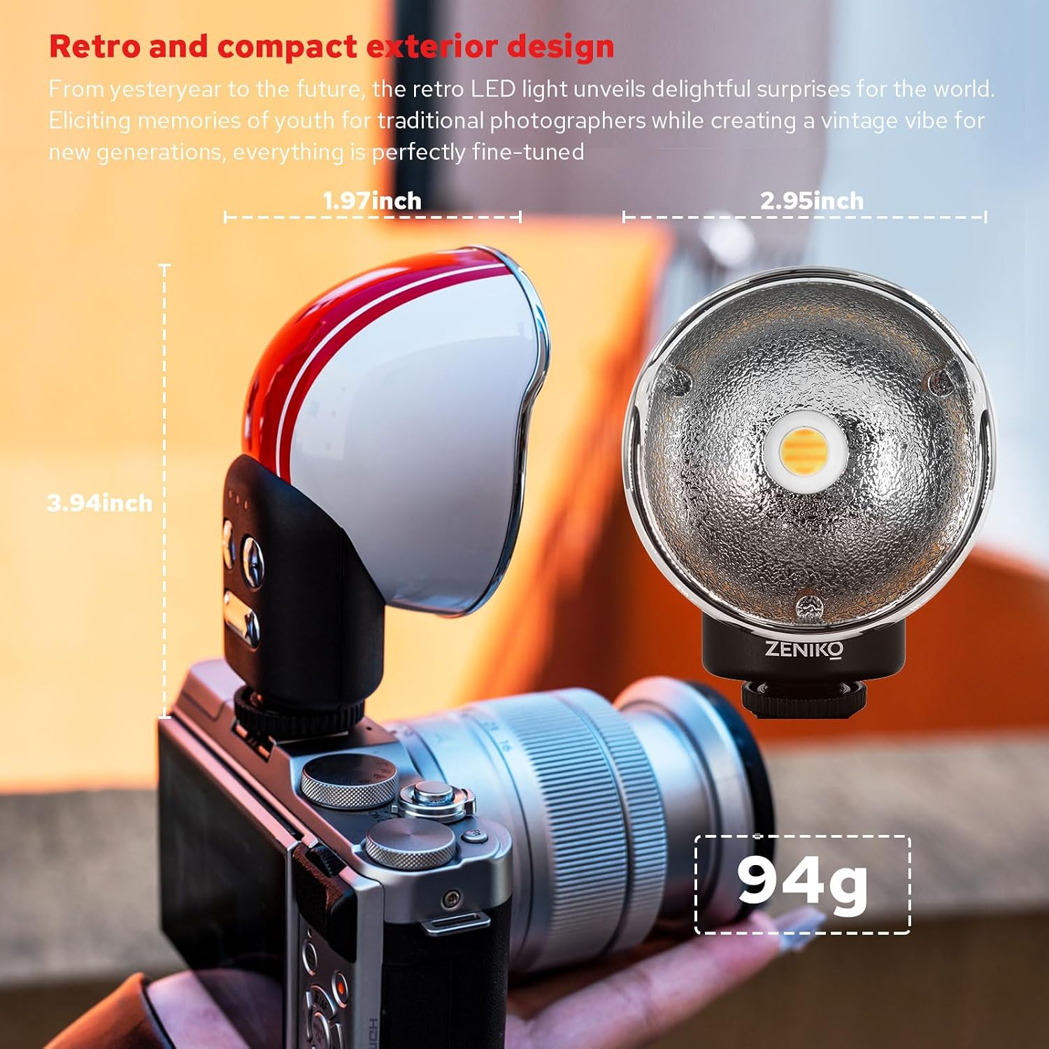 ZENIKO VC3 Bi-Color LED Camera Light with Cold Shoe - ZENIKO