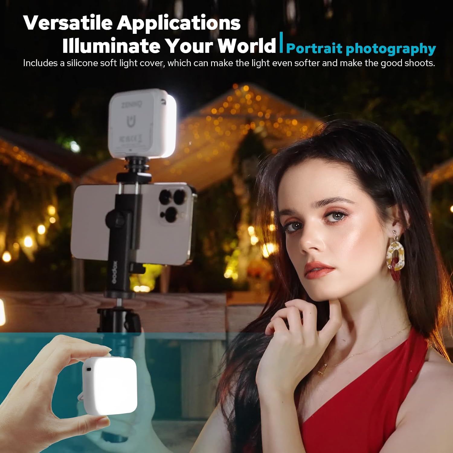 ZENIKO VS5 Bi LED On-Camera Video Light with Soft Diffuser - ZENIKO