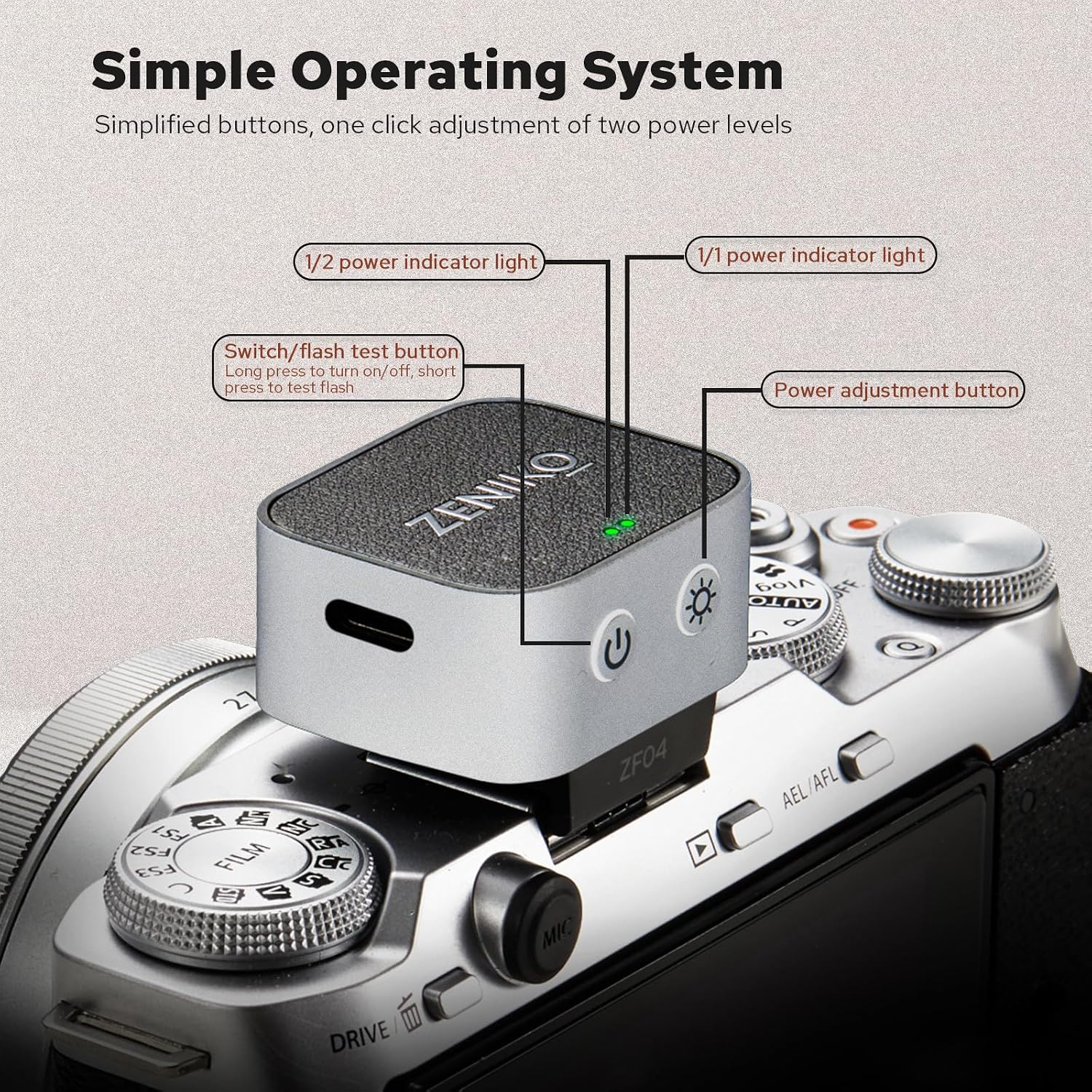 ZENIKO ZF04 Lightweight On-Camera Flash - ZENIKO