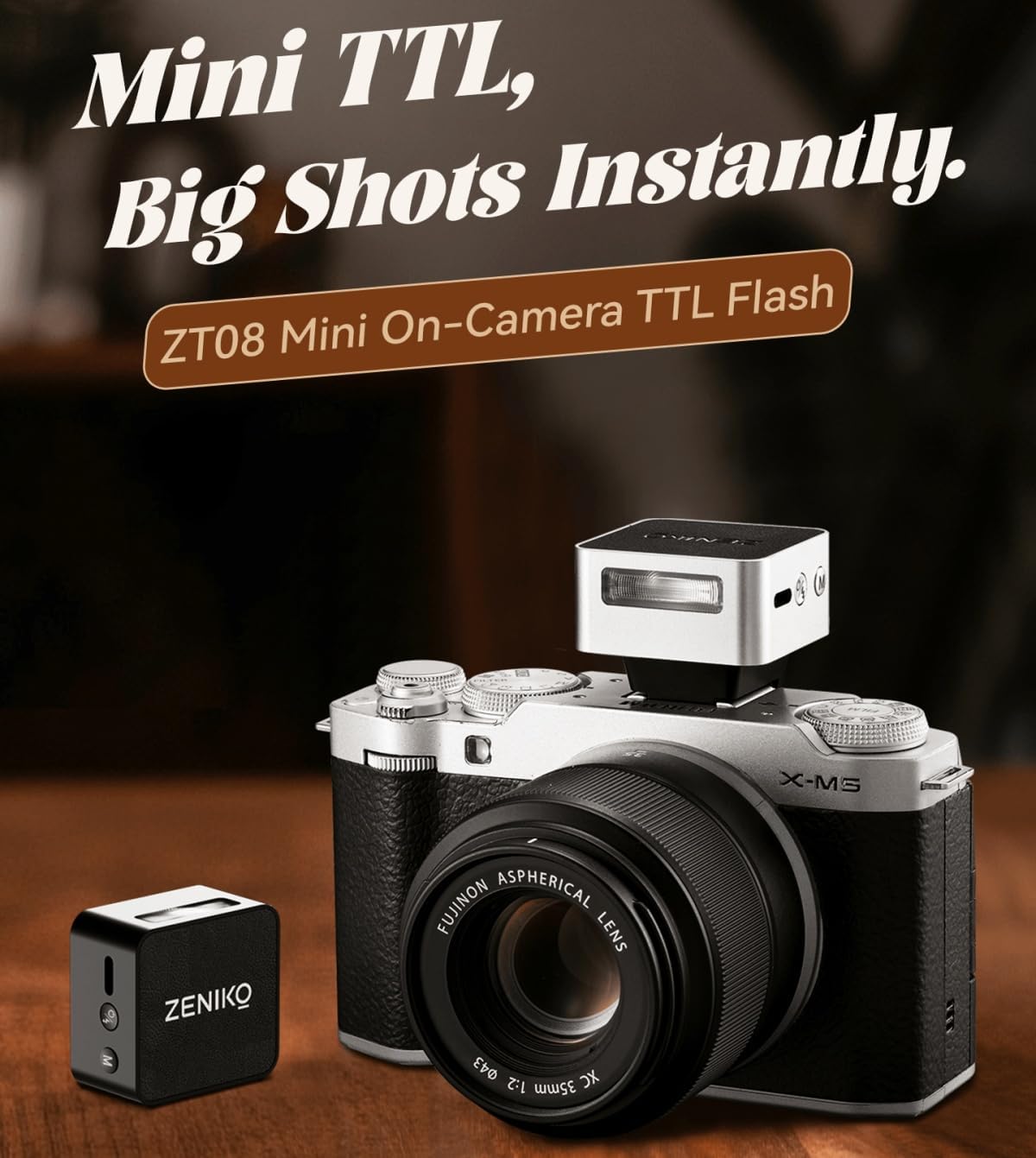 ZENIKO ZT08 TTL Mini Camera Flash - ZENIKO