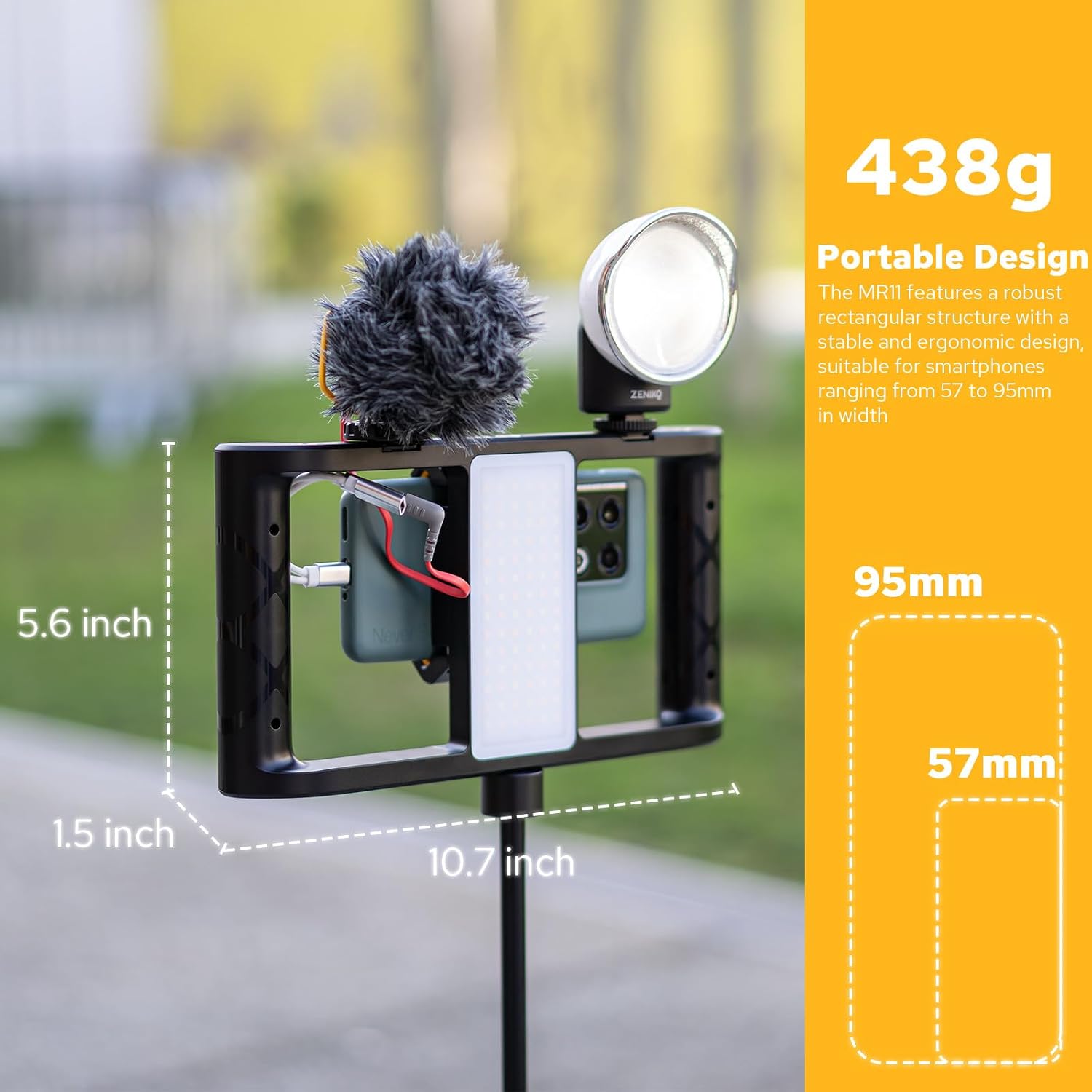 ZENIKO MR11 Smartphone Video Rig with Light - ZENIKO
