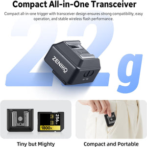 ZENIKO T1 2.4G Wireless Mini Flash Trigger - ZENIKO