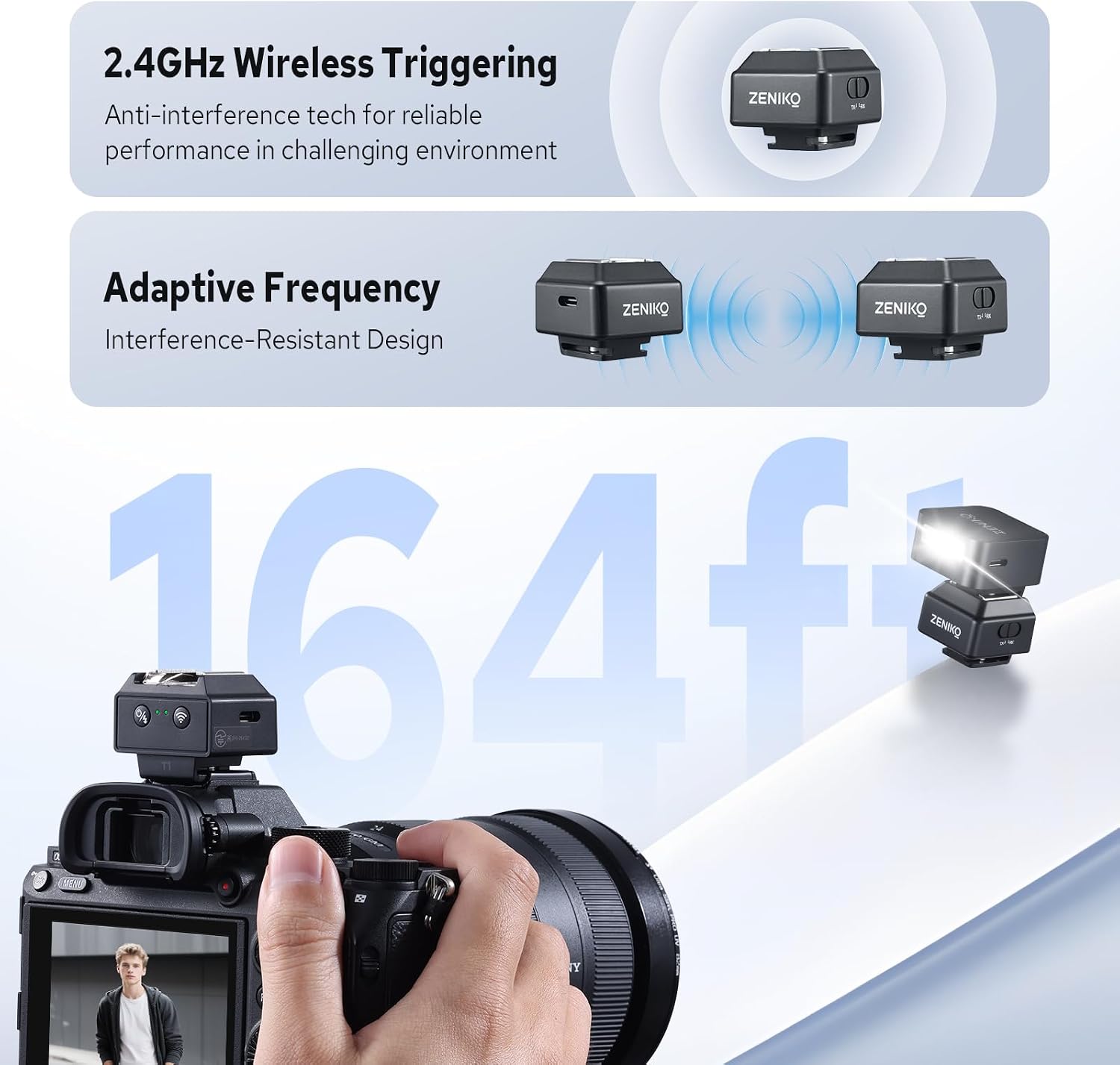ZENIKO T1 2.4G Wireless Mini Flash Trigger - ZENIKO