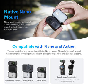 ZENIKO ZN Light Compact Mini Light For DJI Osmo Nano - ZENIKOZENIKO ZN Light Compact Mini Light For DJI Osmo NanoLED LightZENIKO ZN Light Compact Mini Light For DJI Osmo Nano